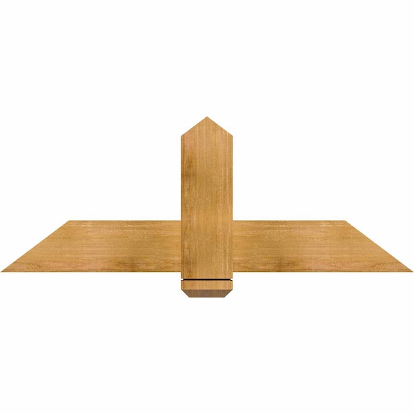 Ekena Millwork Eugene Rough Sawn Timber Gable Bracket, Western Red Cedar, 48"W x 18"H x 2"D x 6"F, 9/12 Pitch GBW048X18X0206EUG00RWR - main
